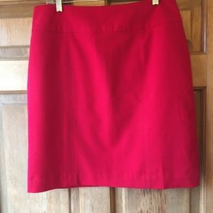 Red pencil skirt